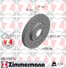 Zimmermann 280.3187.52 - Brzdový kotúč -