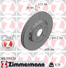 Zimmermann 280.3191.20 - Brzdový kotúč -