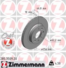 Zimmermann 285.3509.20 - Brzdový kotúč -