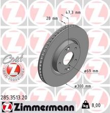Zimmermann 285.3513.20 - Brzdový kotúč -