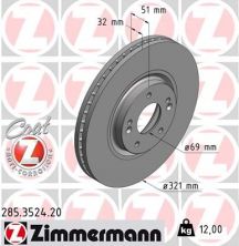 Zimmermann 285.3524.20 - Brzdový kotúč -