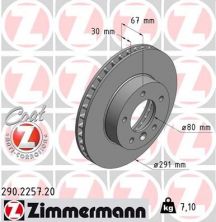 Zimmermann 290.2257.20 - Brzdový kotúč -