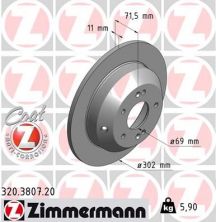 Zimmermann 320.3807.20 - Brzdový kotúč -