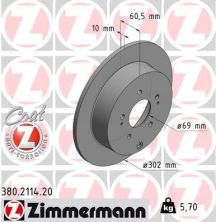 Zimmermann 380.2114.20 - Brzdový kotúč -