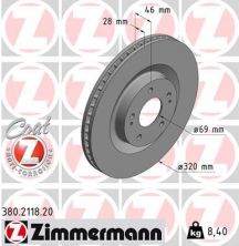Zimmermann 380.2118.20 - Brzdový kotúč -