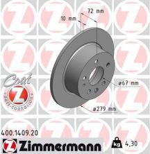Zimmermann 400.1409.20 - Brzdový kotúč -