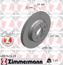 Zimmermann 400.1424.20 - Brzdový kotúč -