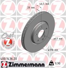 Zimmermann 400.1436.20 - Brzdový kotúč -
