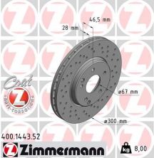 Zimmermann 400.1443.52 - Brzdový kotúč -