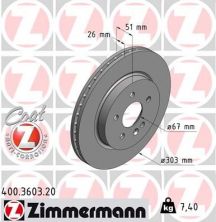 Zimmermann 400.3603.20 - Brzdový kotúč -