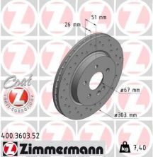 Zimmermann 400.3603.52 - Brzdový kotúč -
