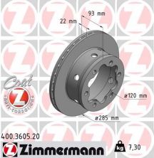 Zimmermann 400.3605.20 - Brzdový kotúč -