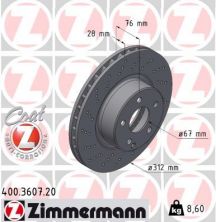 Zimmermann 400.3607.20 - Brzdový kotúč -