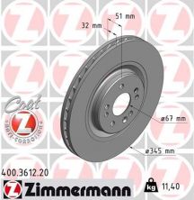 Zimmermann 400.3612.20 - Brzdový kotúč -