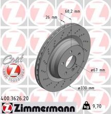 Zimmermann 400.3626.20 - Brzdový kotúč -