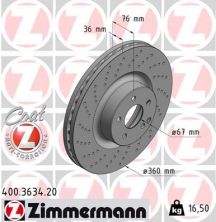 Zimmermann 400.3634.20 - Brzdový kotúč -