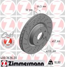 Zimmermann 400.3636.20 - Brzdový kotúč -