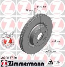 Zimmermann 400.3637.20 - Brzdový kotúč -