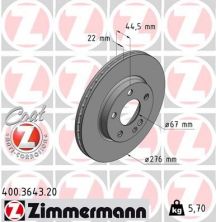 Zimmermann 400.3643.20 - Brzdový kotúč -