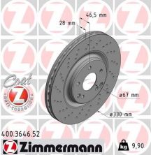 Zimmermann 400.3646.52 - Brzdový kotúč -