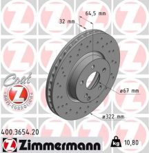 Zimmermann 400.3654.20 - Brzdový kotúč -