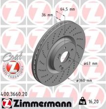 Zimmermann 400.3660.20 - Brzdový kotúč -
