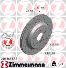 Zimmermann 400.3663.52 - Brzdový kotúč -