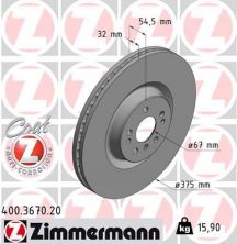 Zimmermann 400.3670.20 - Brzdový kotúč -