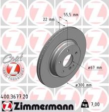 Zimmermann 400.3677.20 - Brzdový kotúč -