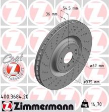 Zimmermann 400.3684.20 - Brzdový kotúč -