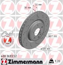 Zimmermann 400.3693.52 - Brzdový kotúč -