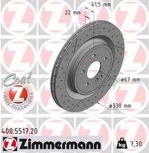Zimmermann 400.5517.20 - Brzdový kotúč -
