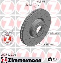 Zimmermann 400.5529.20 - Brzdový kotúč -