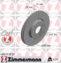 Zimmermann 400.5538.20 - Brzdový kotúč -