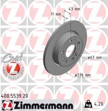 Zimmermann 400.5539.20 - Brzdový kotúč -