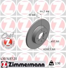 Zimmermann 430.1487.20 - Brzdový kotúč -