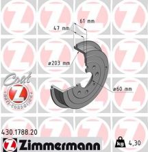 Zimmermann 430.1788.20 - Brzdový bubon -