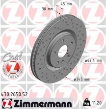 Zimmermann 430.2650.52 - Brzdový kotúč -