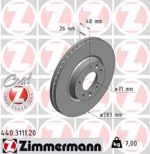 Zimmermann 440.3111.20 - Brzdový kotúč -