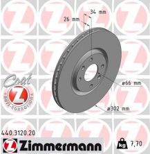 Zimmermann 440.3120.20 - Brzdový kotúč -