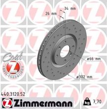 Zimmermann 440.3120.52 - Brzdový kotúč -