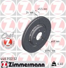 Zimmermann 440.3122.52 - Brzdový kotúč -