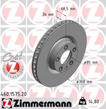 Zimmermann 460.1575.20 - Brzdový kotúč -