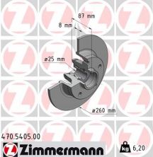 Zimmermann 470.5405.00 - Brzdový kotúč -