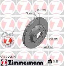 Zimmermann 530.2456.20 - Brzdový kotúč -