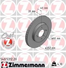 Zimmermann 540.5312.20 - Brzdový kotúč -