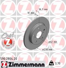 Zimmermann 590.2804.20 - Brzdový kotúč -