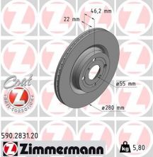 Zimmermann 590.2831.20 - Brzdový kotúč -