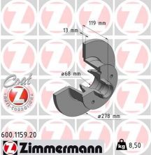 Zimmermann 600.1159.20 - Brzdový kotúč -