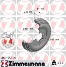 Zimmermann 600.1958.20 - Brzdový bubon -